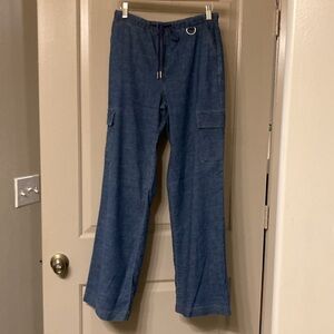 Level 99 blue lightweight cargo pants, size XS